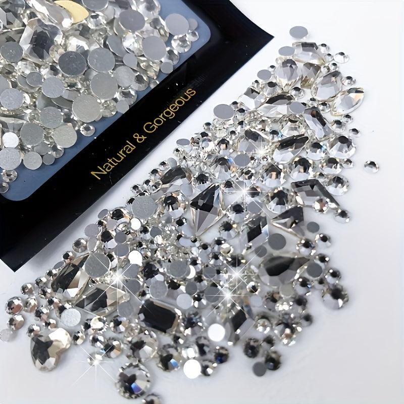Round Nail Art Rhinestones Crystal AB - DIY or Nail Salons