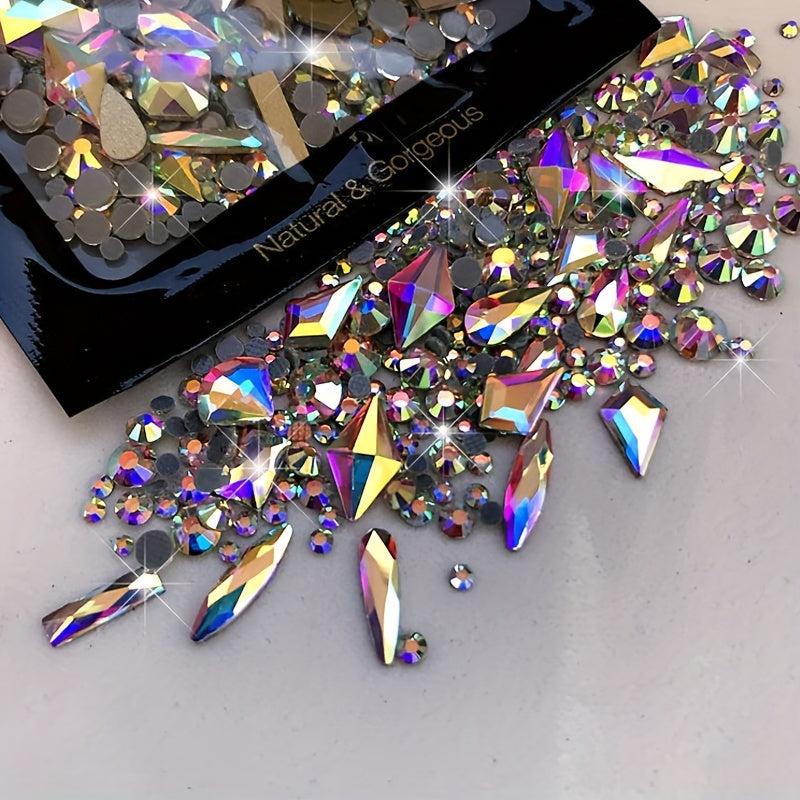 Round Nail Art Rhinestones Crystal AB - DIY or Nail Salons