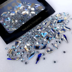 Round Nail Art Rhinestones Crystal AB - DIY or Nail Salons