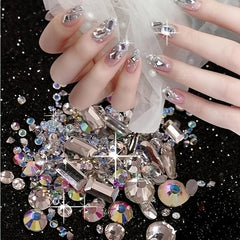 Round Nail Art Rhinestones Crystal AB - DIY or Nail Salons