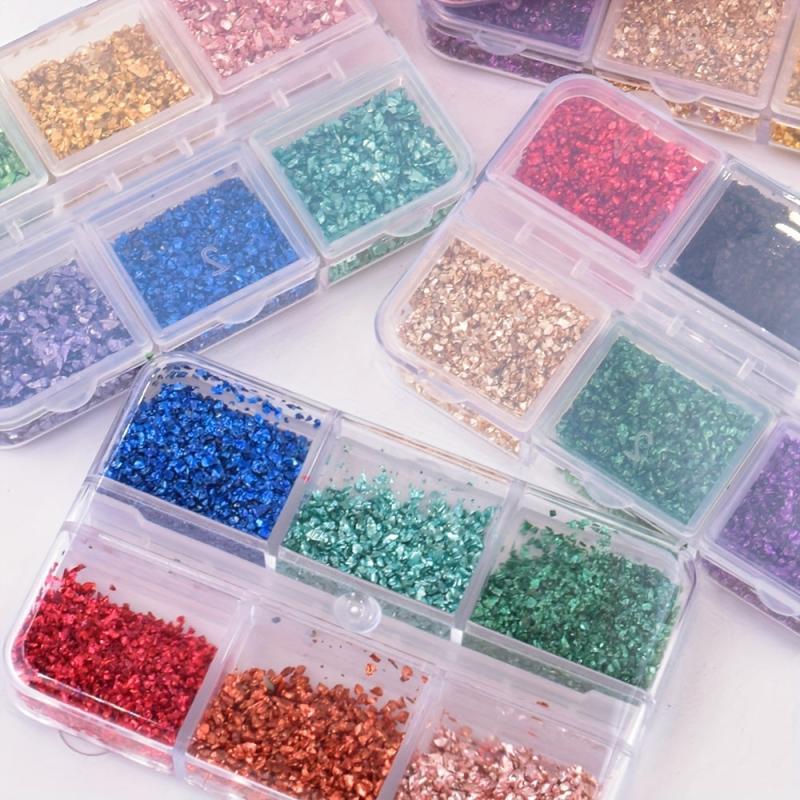 Metallic Crystal Chips for Resin Art Nail Vase Epoxy Jewelry Making
