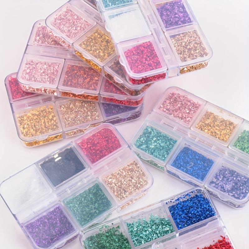 Metallic Crystal Chips for Resin Art Nail Vase Epoxy Jewelry Making