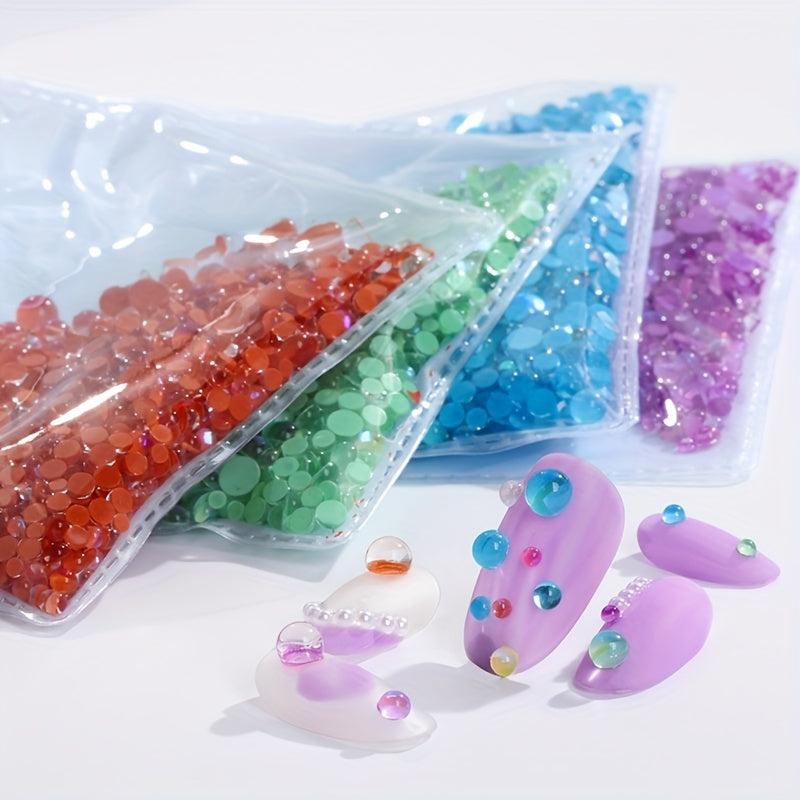 Mermaid Rhinestone Candy Nail Art Decorations 3D Acrylic Nails
