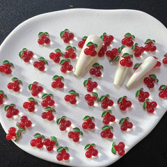 Cherry Resin Nail Charms 3D Flat Back Nail Art Charms for DIY Nail Art Makeup