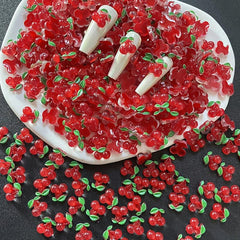 Cherry Resin Nail Charms 3D Flat Back Nail Art Charms for DIY Nail Art Makeup