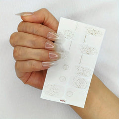 Glittery Full Cover Nail Stickers for Wedding & Special Occasions
