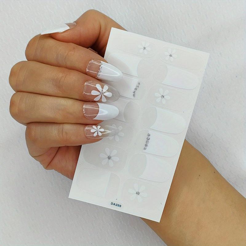 Glittery Full Cover Nail Stickers for Wedding & Special Occasions