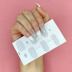 Glittery Full Cover Nail Stickers for Wedding & Special Occasions
