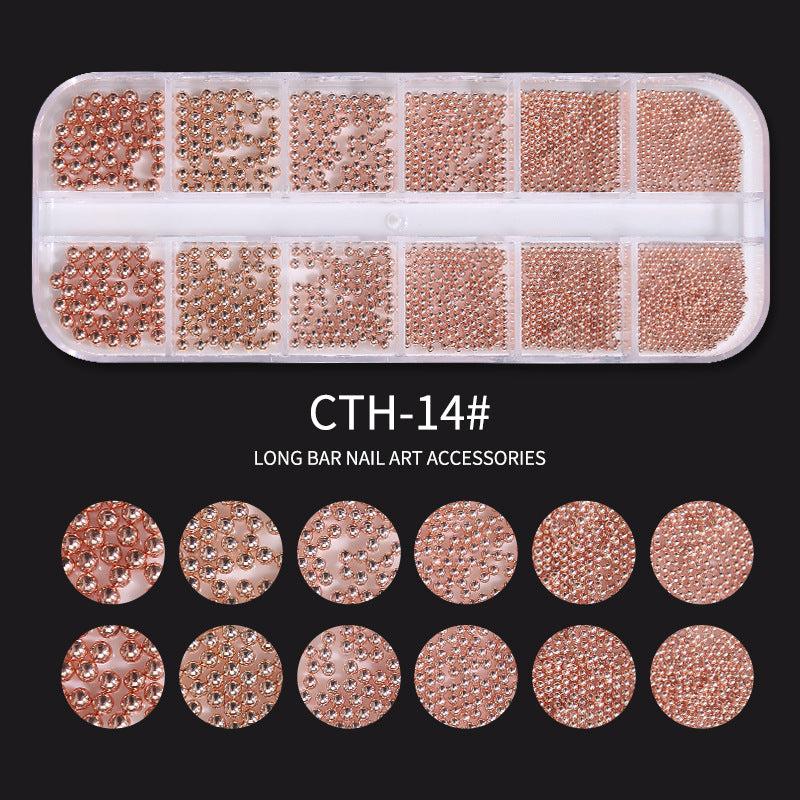 3D Nail Art Mini Micro Ball Beads Stainless Steel Studs