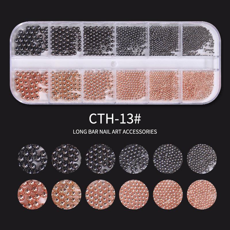 3D Nail Art Mini Micro Ball Beads Stainless Steel Studs