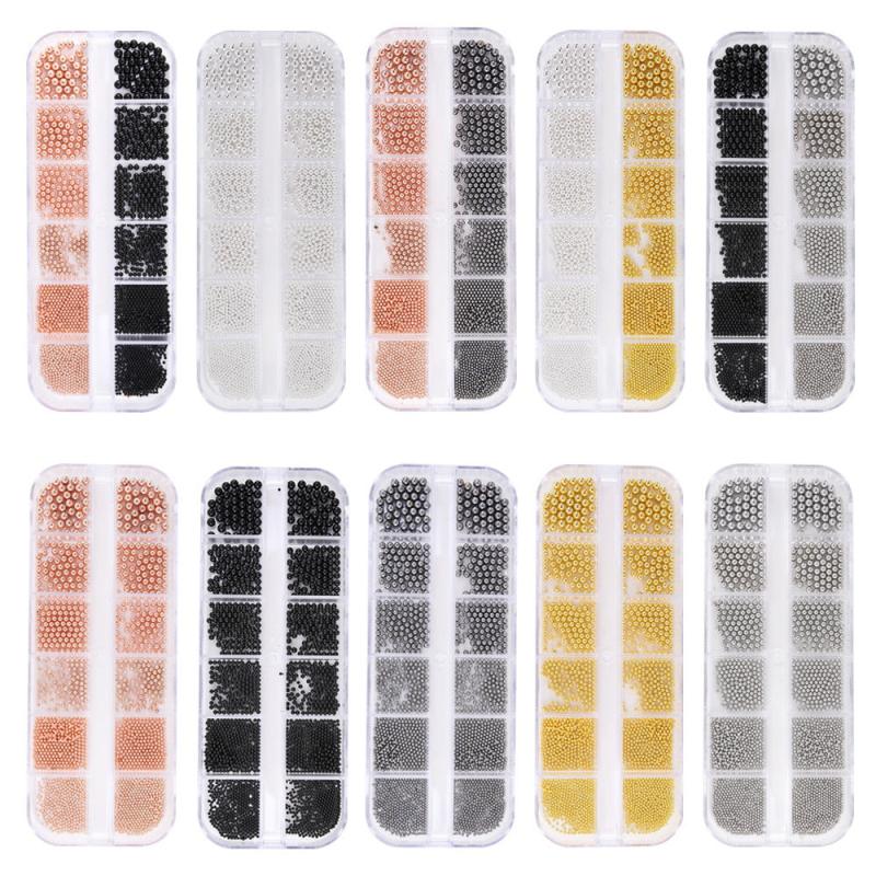 3D Nail Art Mini Micro Ball Beads Stainless Steel Studs