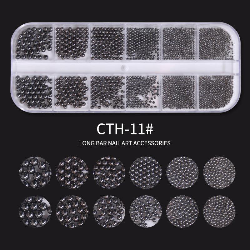 3D Nail Art Mini Micro Ball Beads Stainless Steel Studs