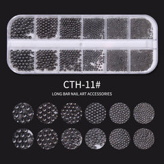 3D Nail Art Mini Micro Ball Beads Stainless Steel Studs