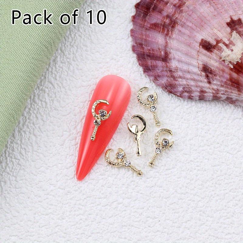 10 Rhinestone Nail Art Charms for DIY Manicures