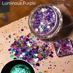 6 Colors Holographic Nail Glitter Sequins 3D Nail Art Stickers for Acrylic Nails