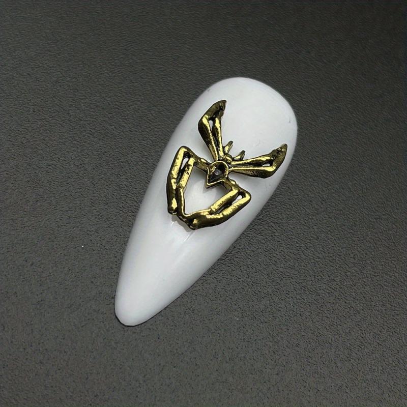 10pcs Halloween Nail Art Charms 3D Alloy Skull Pumpkin Spider Nail Art Jewelry