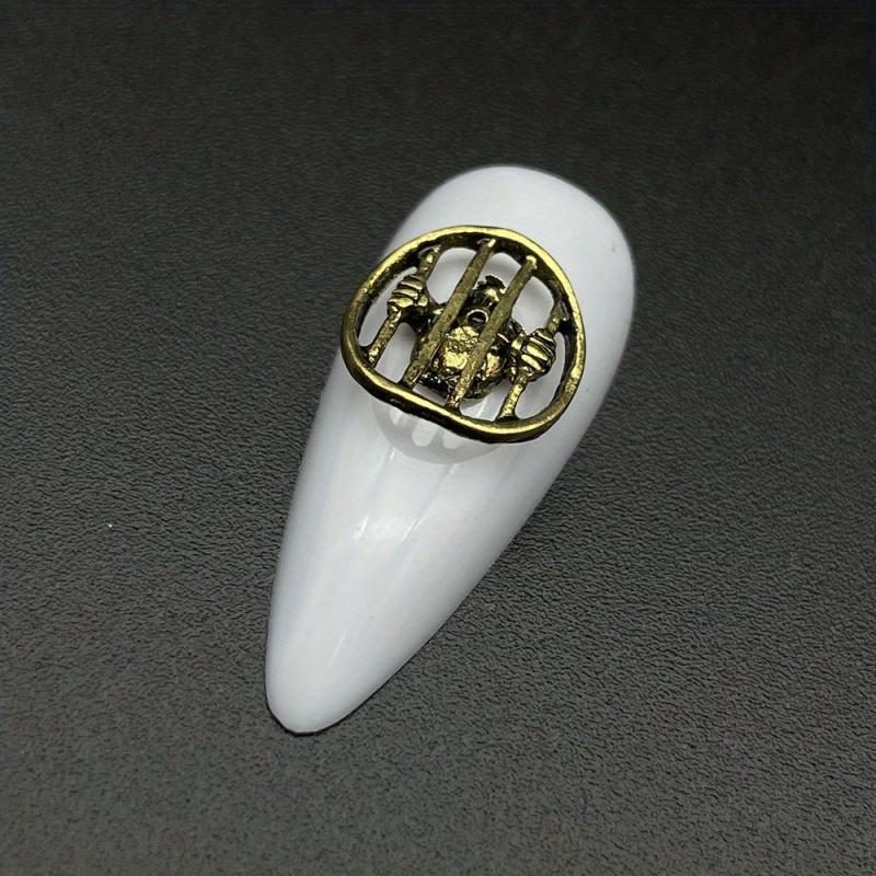 10pcs Halloween Nail Art Charms 3D Alloy Skull Pumpkin Spider Nail Art Jewelry