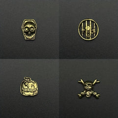 10pcs Halloween Nail Art Charms 3D Alloy Skull Pumpkin Spider Nail Art Jewelry
