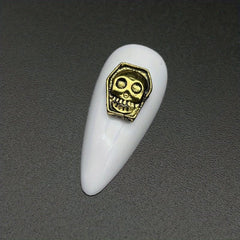 10pcs Halloween Nail Art Charms 3D Alloy Skull Pumpkin Spider Nail Art Jewelry