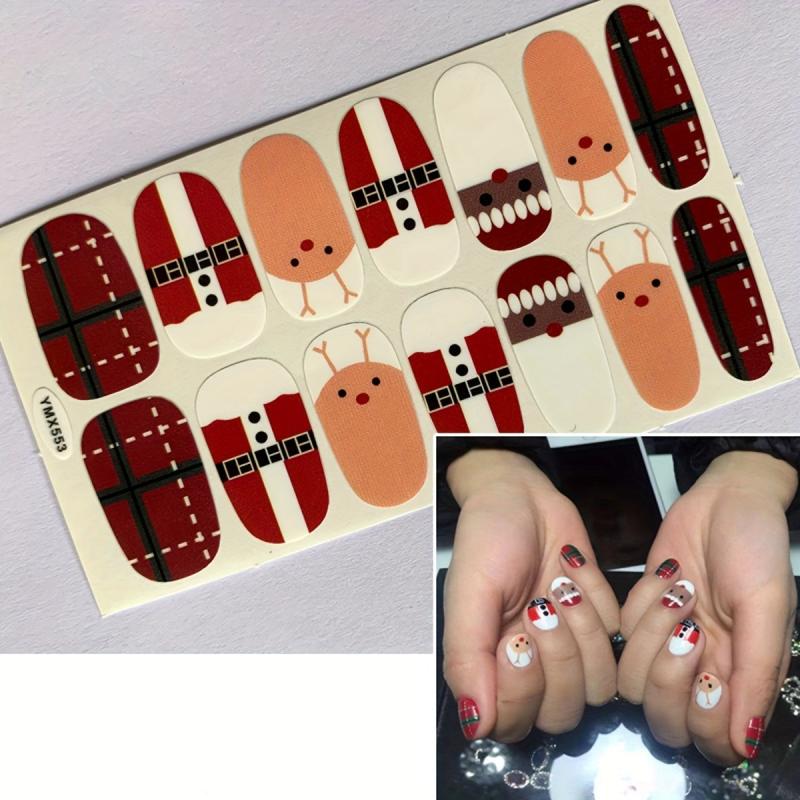 Christmas Nail Polish Stickers with Nail File & Snowflake Tree Design