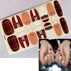 Christmas Nail Polish Stickers with Nail File & Snowflake Tree Design