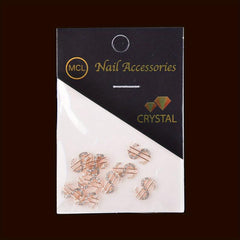 10pcs Dollar Sign 3D Nail Art Charms with Rhinestones Coin Alloy