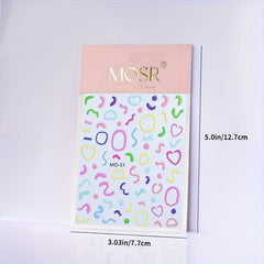5D Embossed Nail Stickers for Women Nail Art Decals