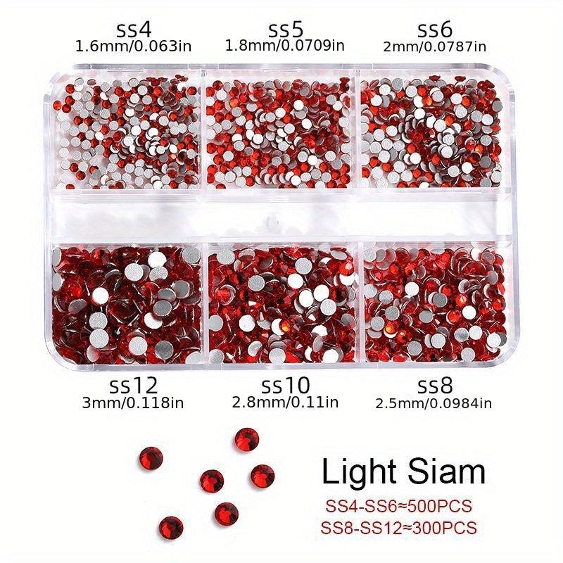 Box AB Crystal Flat Back Nail Rhinestone 3D Decoration 2400 Pcs
