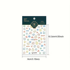 Summer Flower Art Stickers Holographic Nail Decals