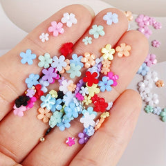 12 Colors 3D Flower Nail Charms with Rhinestones and Caviar Beads DIY Nail Art