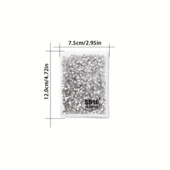 1440pcs Rose Red Rhinestones for Nail Art Mixed Sizes Glass Crystal Stone