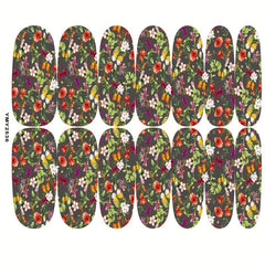 Flower & Butterfly Nail Polish Stickers - Full Wrap Nail Decals