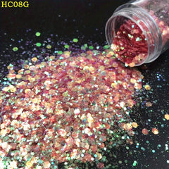 Holographic Hexagon Nail Glitter Sequins - Resin Makeup Sparkles