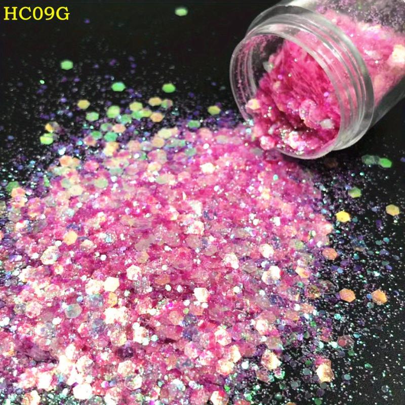 Holographic Hexagon Nail Glitter Sequins - Resin Makeup Sparkles