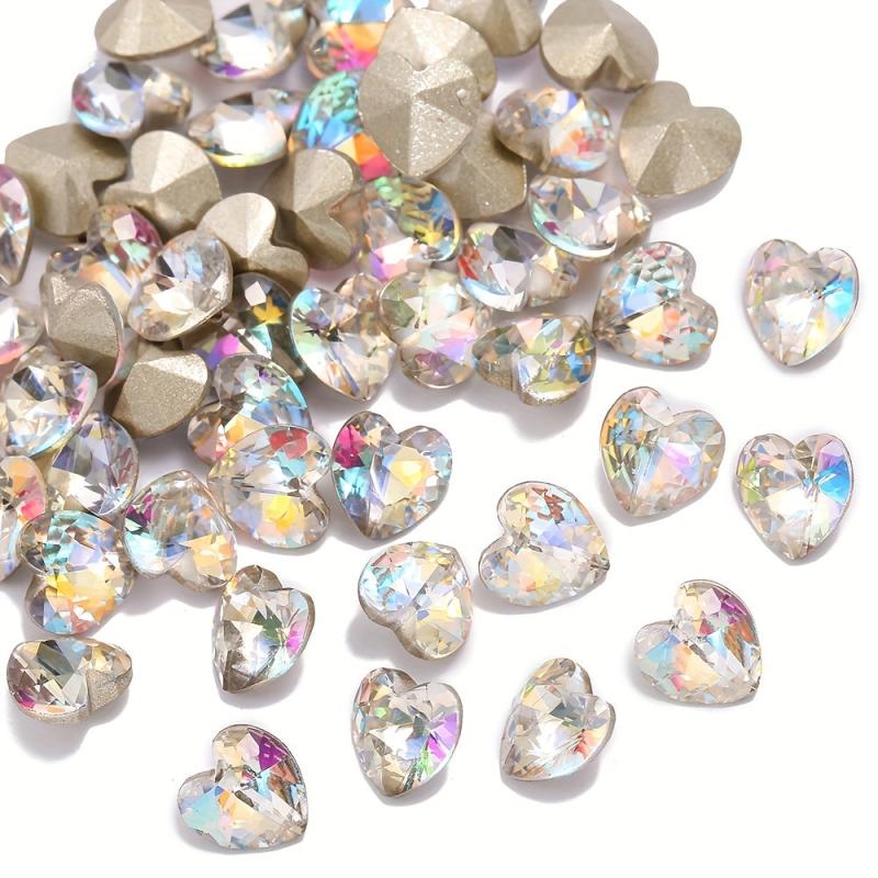 Crystal Glass Nail Art Gemstones Mixed Shapes