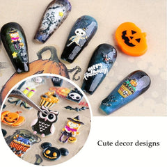 Halloween Nail Art Stickers 5D Stereoscopic Embossed Self Adhesive Decals