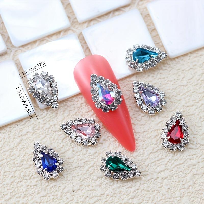 10pcs Nail Art Charms With Crystal AB Rhinestones