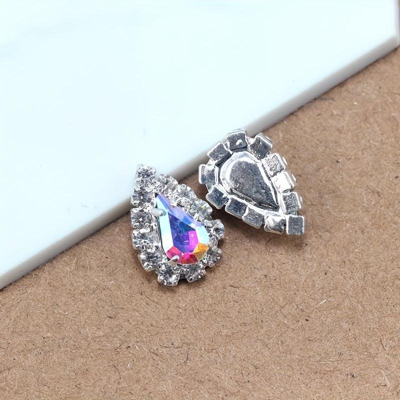 10pcs Nail Art Charms With Crystal AB Rhinestones
