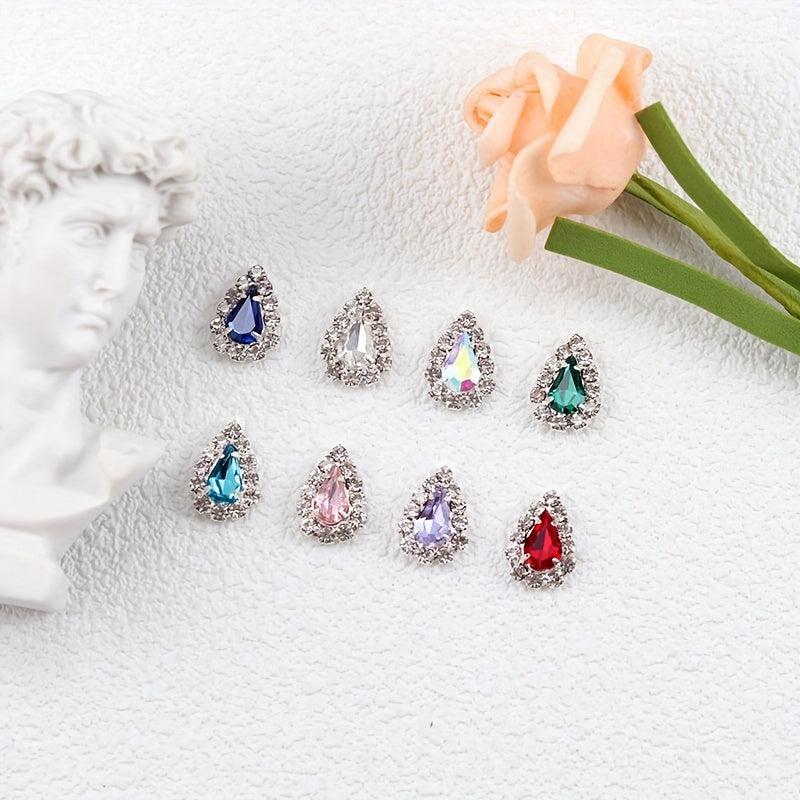 10pcs Nail Art Charms With Crystal AB Rhinestones