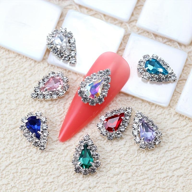 10pcs Nail Art Charms With Crystal AB Rhinestones