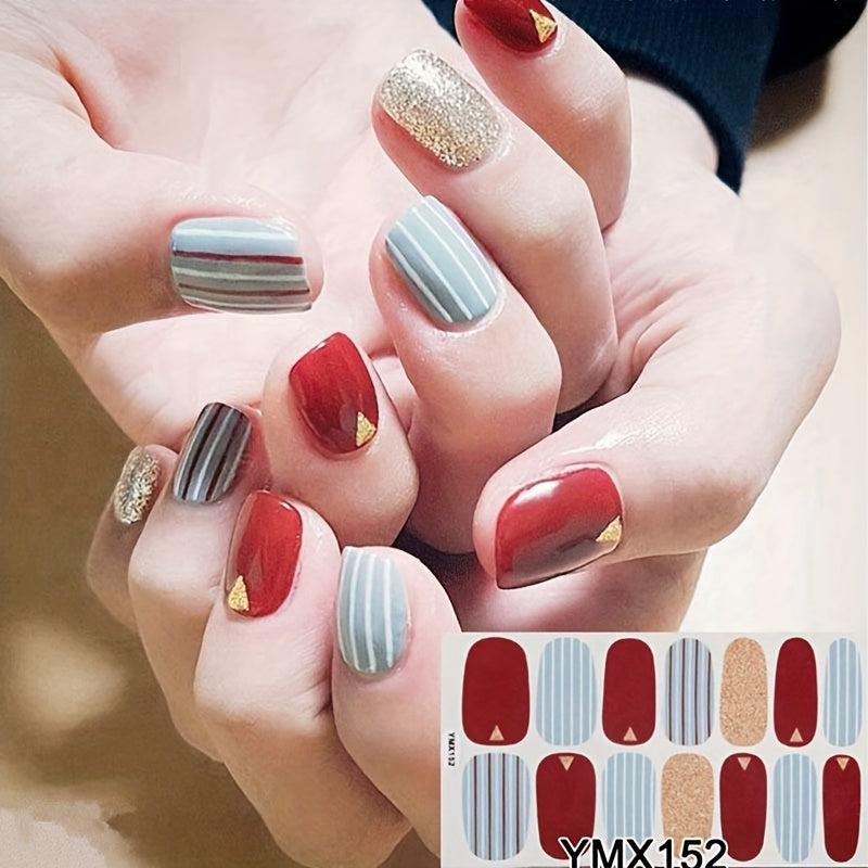 Full Cover Wraps Nail Polish Stickers Self Adhesive Nail Stickers For Wedding