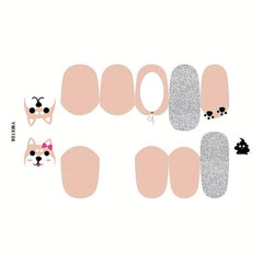 Geometric Flower Gel Nail Strips for Full Nail Wraps and Acrylic Nails