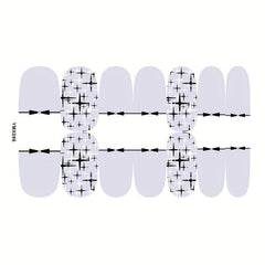 Geometric Flower Gel Nail Strips for Full Nail Wraps and Acrylic Nails