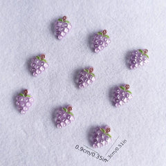 Purple 3D Nail Charms Resin Stones for Manicure