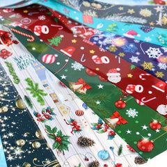 Christmas Nail Foil Transfer Sticker Santa Deer Nail Decal