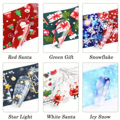 Christmas Nail Foil Transfer Sticker Santa Deer Nail Decal