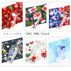 Christmas Nail Foil Transfer Sticker Santa Deer Nail Decal