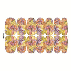 12 Sheets Fall Nail Art Decal Thanksgiving Full Nail Wrap Maple Leaf Nail Sticke