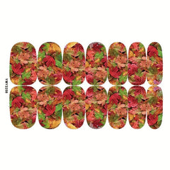 12 Sheets Fall Nail Art Decal Thanksgiving Full Nail Wrap Maple Leaf Nail Sticke