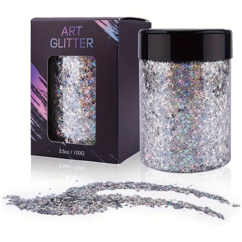 100g Holographic Star Glitter for Nail Art Resin Craft Party Decoration